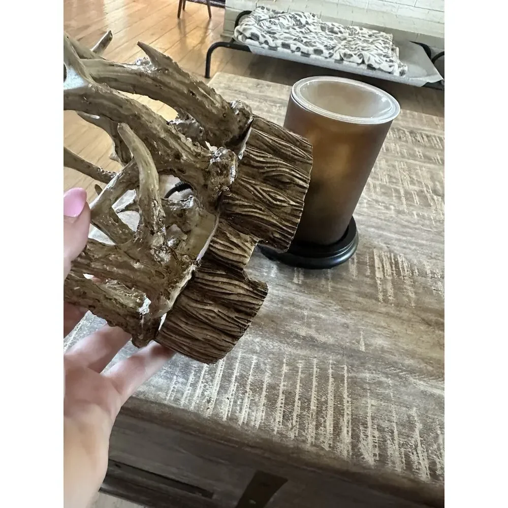 Rustic Antler Candle Warmer W/Light Nice Quality!